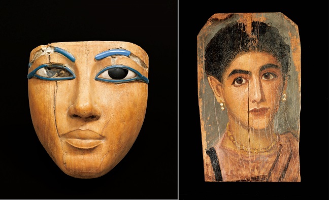 ルーヴル美術館展　肖像芸術《棺用マスクの顔の部分》《女性の肖像》