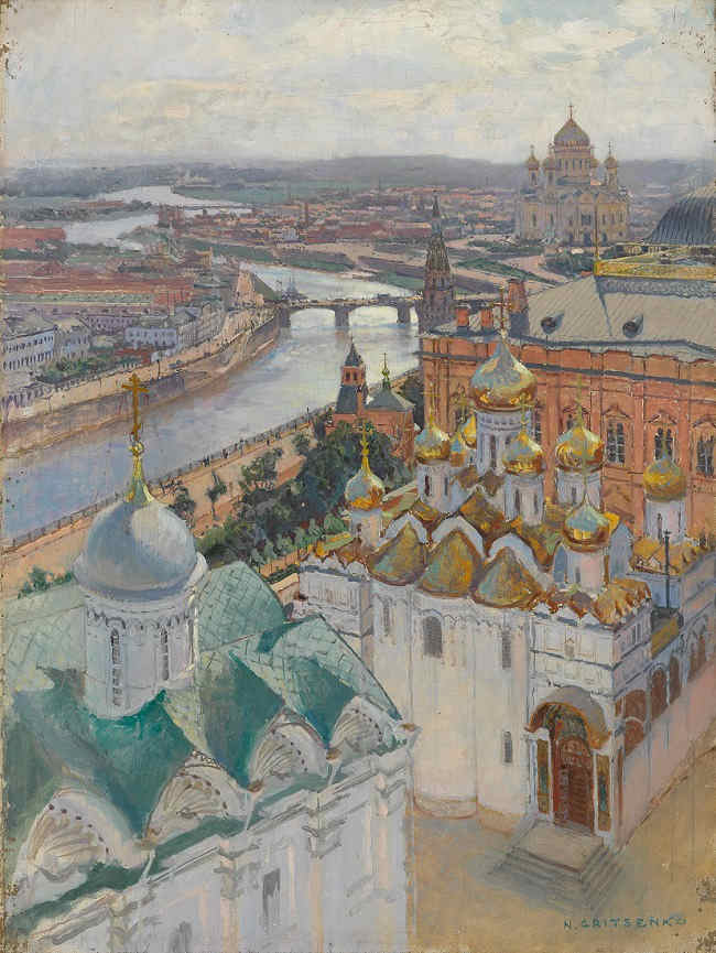 ロマンティック・ロシア＠Bunkamuraニコライ・グリツェンコ 《イワン大帝の鐘楼からのモスクワの眺望》