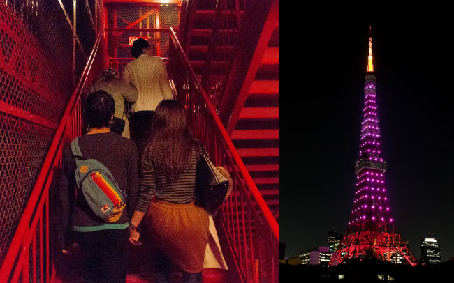 東京タワーの「聖バレンタインデーは外階段で東京タワーに昇ろう！」