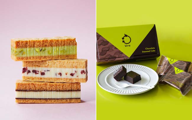 左／ブルディガラ トーキョー「広尾のビスチィーヌ」、右／ウーラ「チョコスチームケーキ」