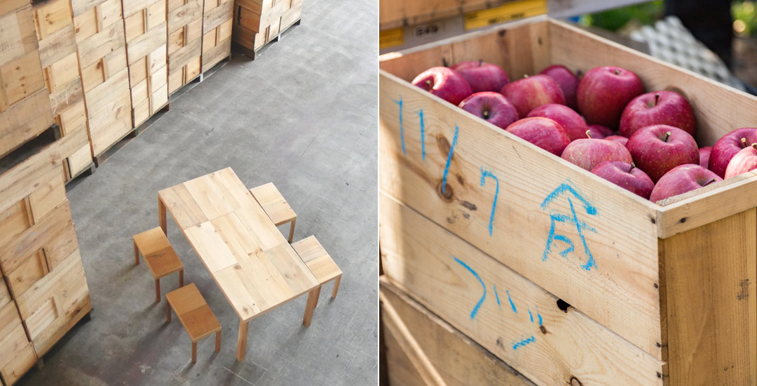 廃棄されるりんご箱から生まれた、“りんご愛”あふれるアップサイクル家具。青森県北津軽郡で誕生【サステナブルチャレンジ】
