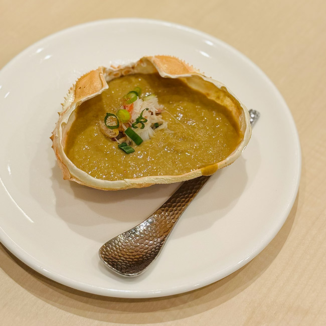 海鮮・鮨 食べ放題 かに村 上野本店　ビュッフェ　カニ味噌甲羅焼き