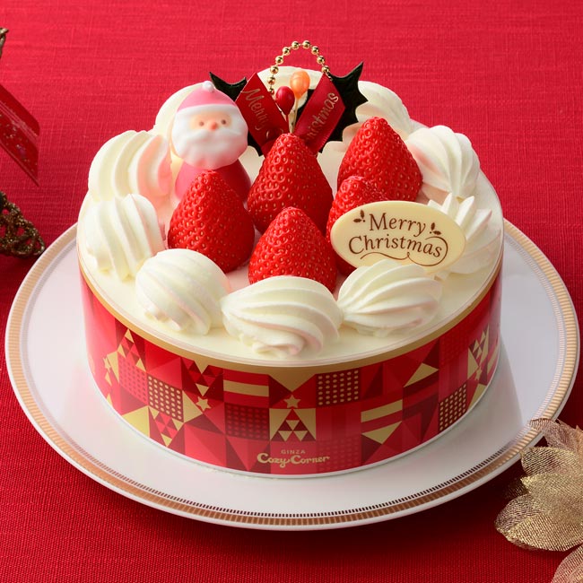 銀座コージーコーナーのクリスマスケーキ「苺サンドショート」