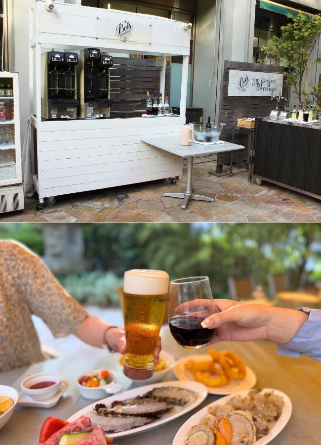 「カフェ カリフォルニア」でバーベキュー
