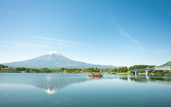 富士山を眺める、爽やか河口湖ポタリング