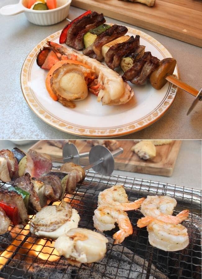 「カフェ カリフォルニア」でバーベキュー