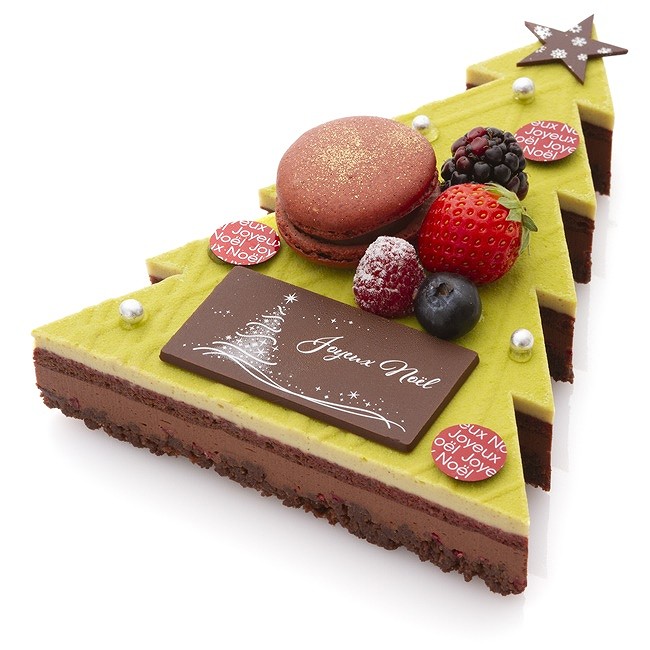 パティスリー・サダハル・アオキのクリスマスケーキ「サパン ショコラ ピスタッシュ」