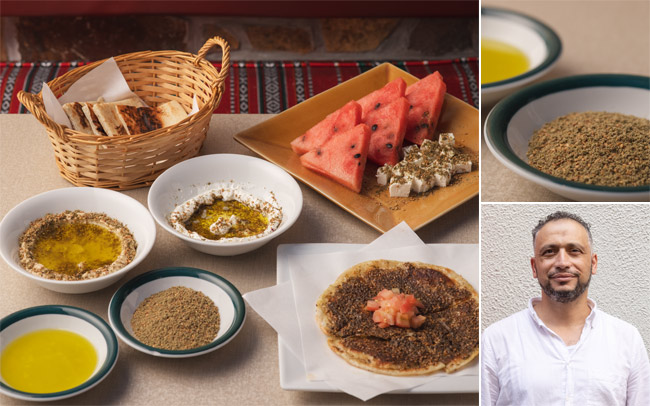 パレスチナ料理、イスラエル料理、ザータル、ザアタル、マンウーシ、フムス、ホンムス