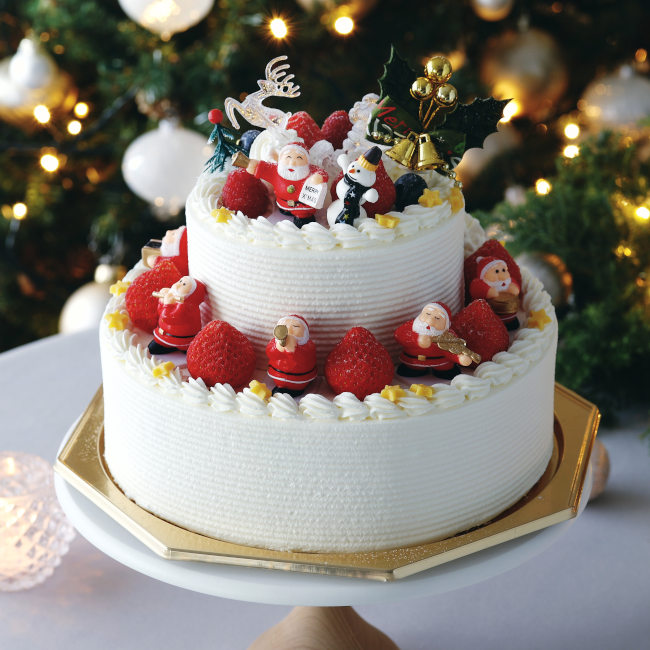 ウェスティンホテル東京のクリスマスケーキ「2段サンタショートケーキ」