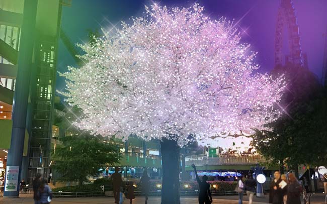 お花見イルミ⁉東京ドームシティで粋なXmas