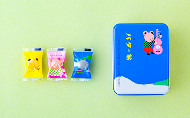 北海道どさんこプラザの「小熊のプーチャンバター飴 缶入（小）」