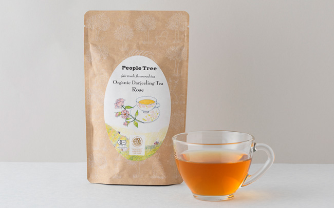 有機JAS認証の茶葉を使った香り高い有機紅茶「有機フレーバーティー ローズ」