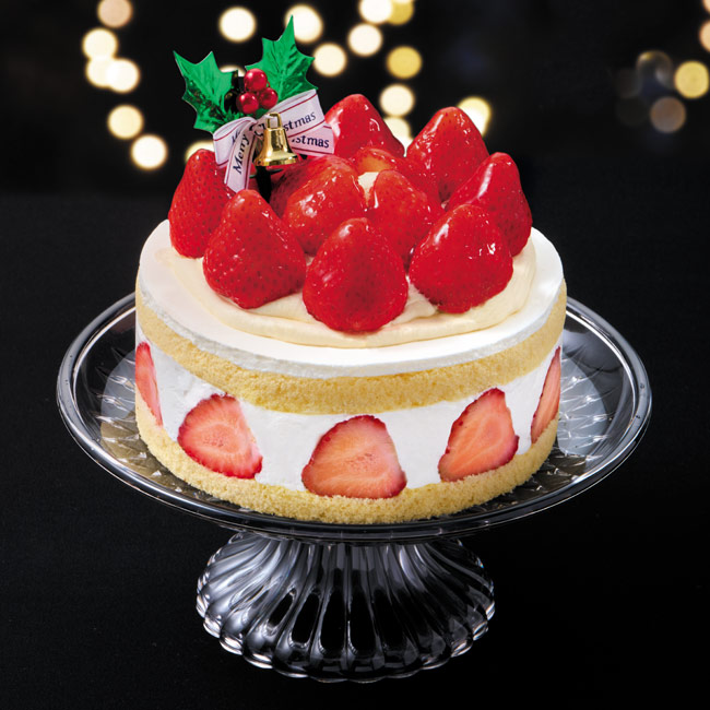 不二家洋菓子店のクリスマスケーキ「あまおう苺たっぷりの贅沢クリスマスショートケーキ」