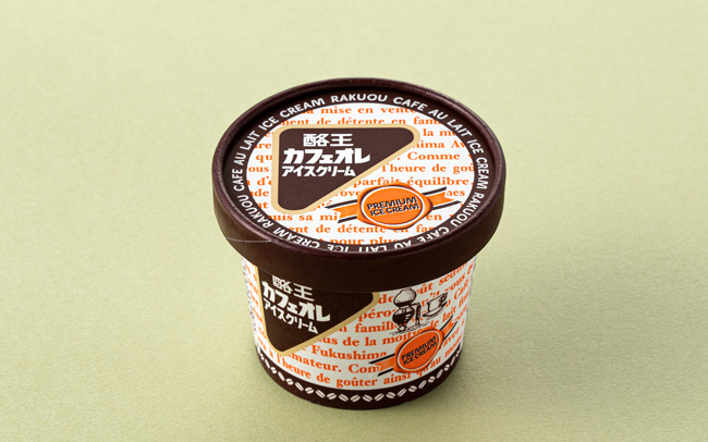 日本橋ふくしま館 MIDETTE（日本橋）の「酪王カフェオレアイスクリーム」