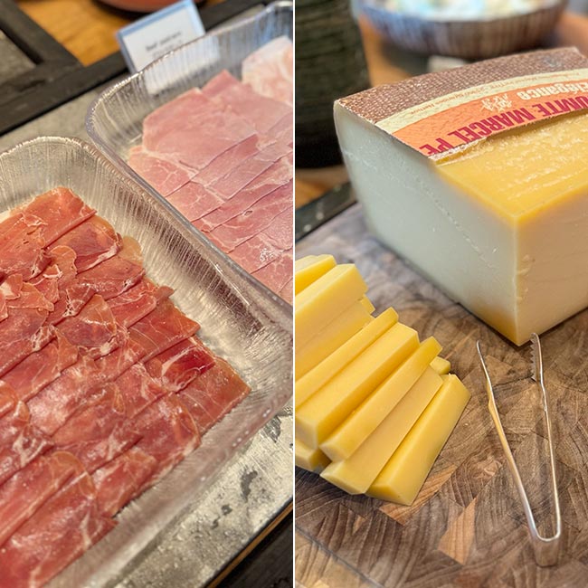 アンダーズ 東京「ザ タヴァン グリル＆ラウンジ」　ウィークエンドブランチ　生ハム、チーズ