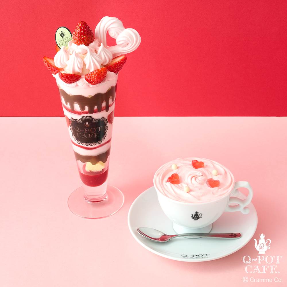 Q-pot CAFE. 表参道本店「Lovely Strawberry メルティーパフェ」