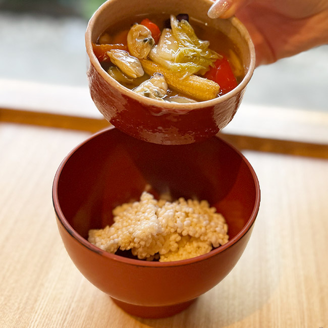 ANAインターコンチネンタルホテル東京　日本料理「雲海」　彩り膳＆和スイーツブッフェ　和のおこげ