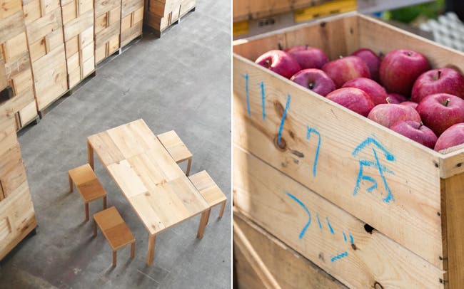 廃棄されるりんご箱から生まれた、“りんご愛”あふれるアップサイクル家具。青森県北津軽郡で誕生