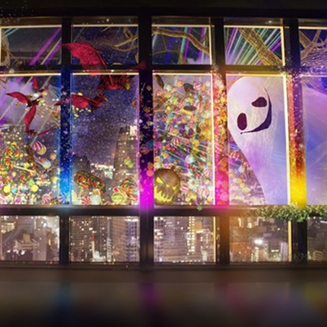 ネイキッドのデジタルアート＆東京タワーの夜景のコラボレーション