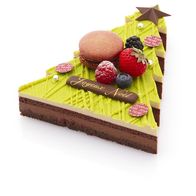 パティスリー・サダハル・アオキ・パリのクリスマスケーキ「サパン ショコラ ピスタッシュ」
