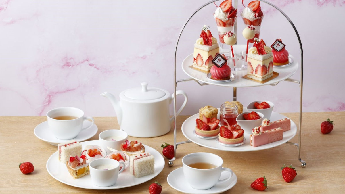 東京マリオットホテル「HARUMEKU Afternoon Tea -Strawberry × White Chocolate-」