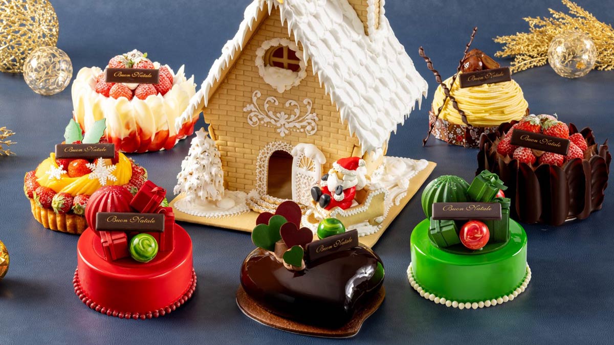 グランド ハイアット 東京のクリスマスケーキ2023。ハート型やクリスマスカラーのチョコレートムースなど