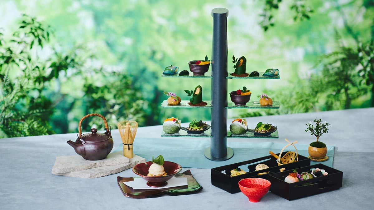 THE THOUSAND KYOTOの「千の茶会アフタヌーンティー~風薫る茶事~」は、ホタル、紫陽花、天の川など月替わりのテーマが魅力