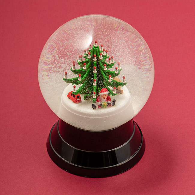 《PERZY》スノードーム（L） クリスマスツリーとプレゼント