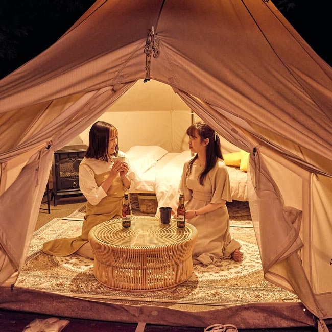 「REWILD RIVER SIDE GLAMPING HILL」のグランピングの魅力はここ