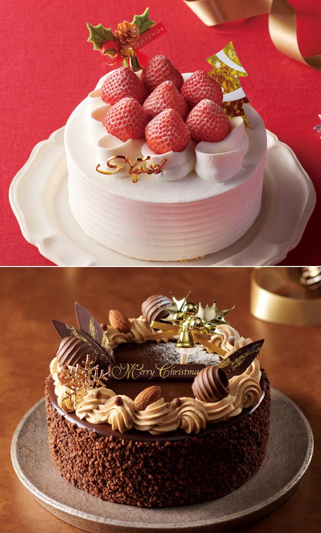 アンテノールのクリスマスケーキ「ノエル・フレーズ 15cm・18cm／ガナッシュショコラ・ノエル 12cm・15cm」