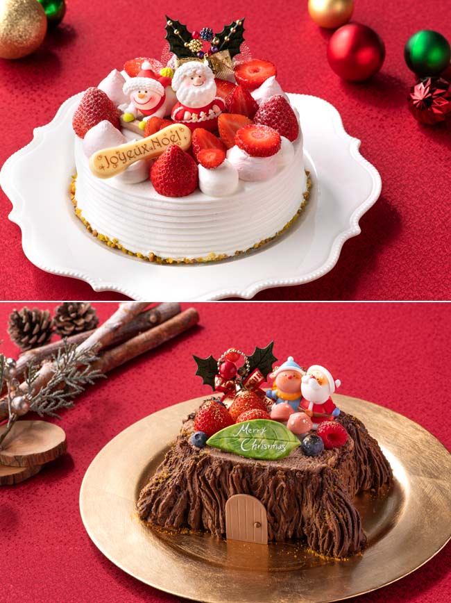 ヒルトン東京ベイのクリスマスケーキ「クリスマス・ストロベリー・ショートケーキ／ブッシュ・ド・ノエル」