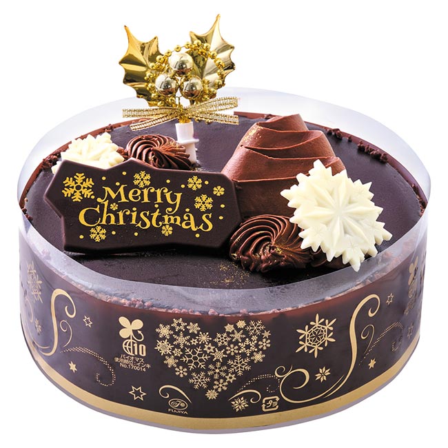 不二家洋菓子店のクリスマスケーキ「クリスマスプレミアムチョコ生ケーキ」
