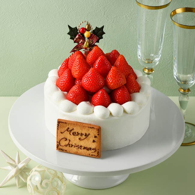 「食べる宝石」と称されるブランドいちごを使用した「ミガキイチゴ　クリスマスケーキ」7560円