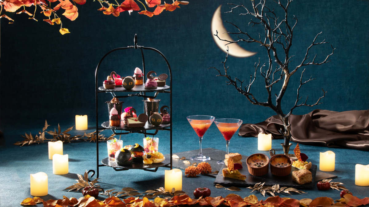 グランドプリンスホテル新高輪　アフタヌーンティー「Moonlit Halloween Afternoon Tea ～Chat Noir～」