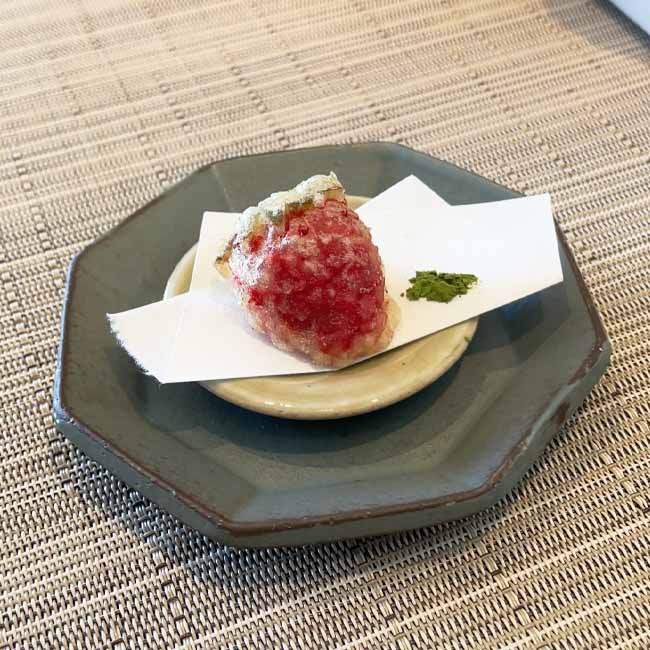 苺の天ぷら