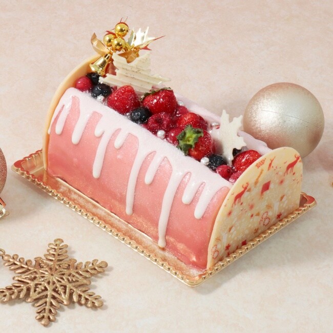 ベルアメールのクリスマスケーキ「ブッシュ ド ノエル ルージュ」