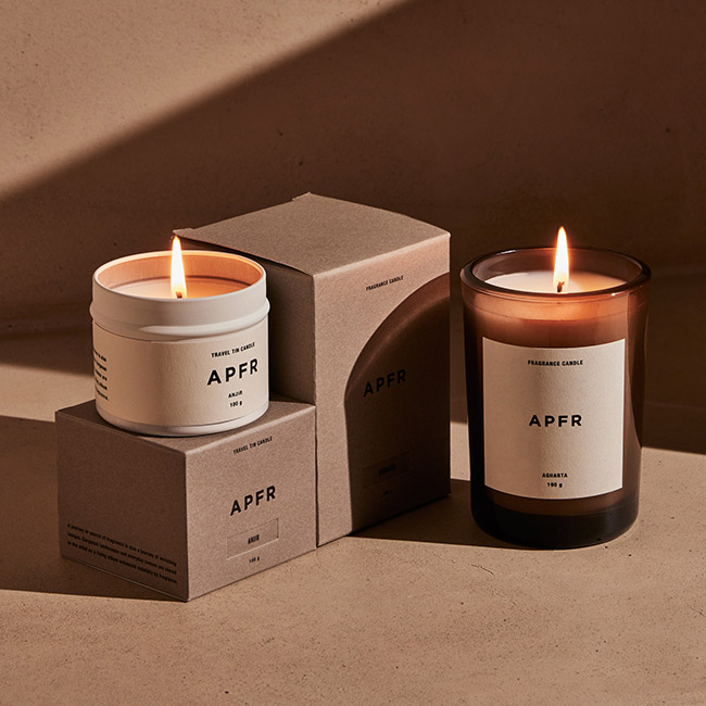 APFR「TRAVEL TIN CANDLE」「FRAGRANCE CANDLE」