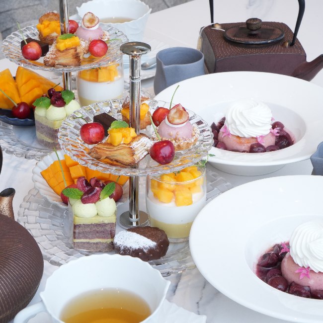 Chocolaterie Takasu(ショコラトリータカス)の夏アフタヌーンティー「さくらんぼとマンゴーのアフタヌーンティー」