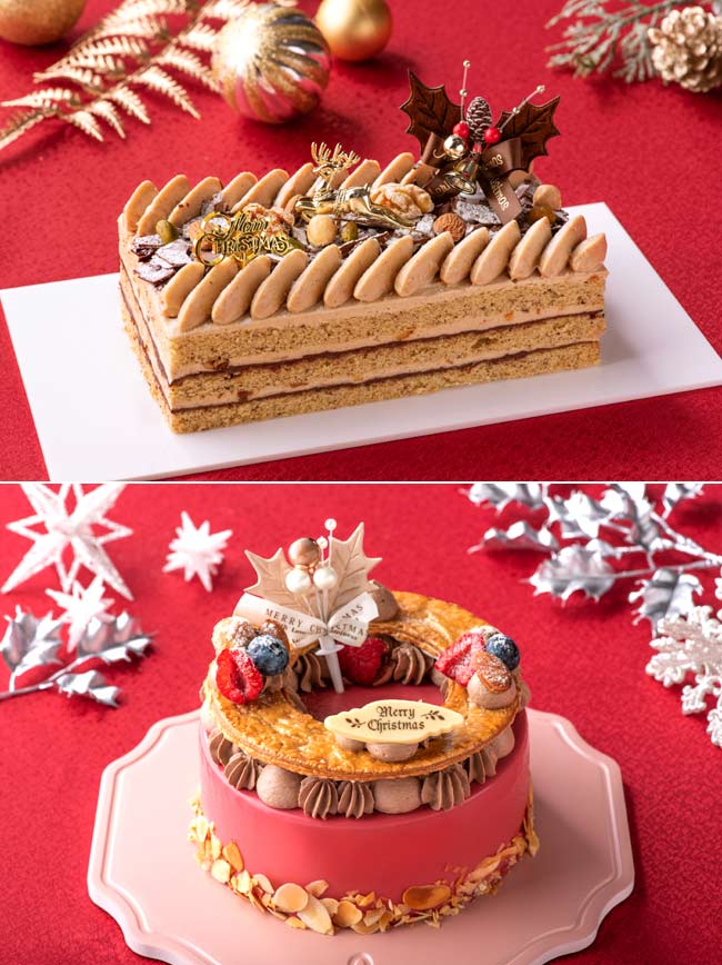 ヒルトン東京ベイのクリスマスケーキ「ガトー・ノワ／ルージュ・ショコラムース」