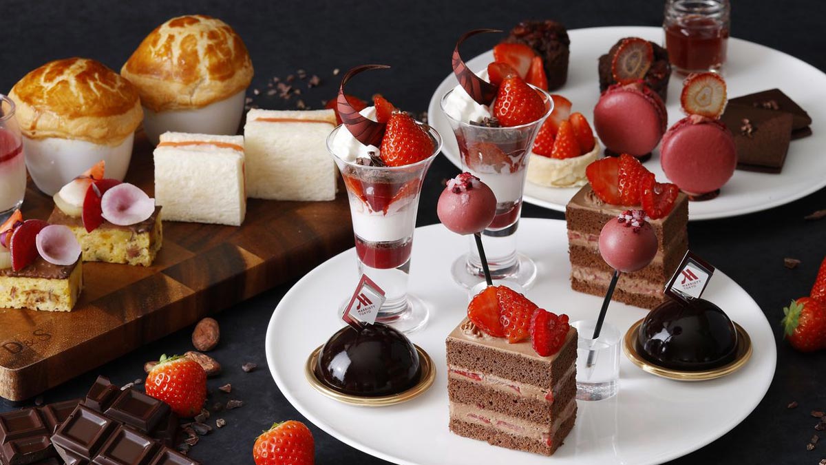 東京マリオットホテル　アフタヌーンティー「Strawberry & Bean-to-bar Chocolate Afternoon Tea」