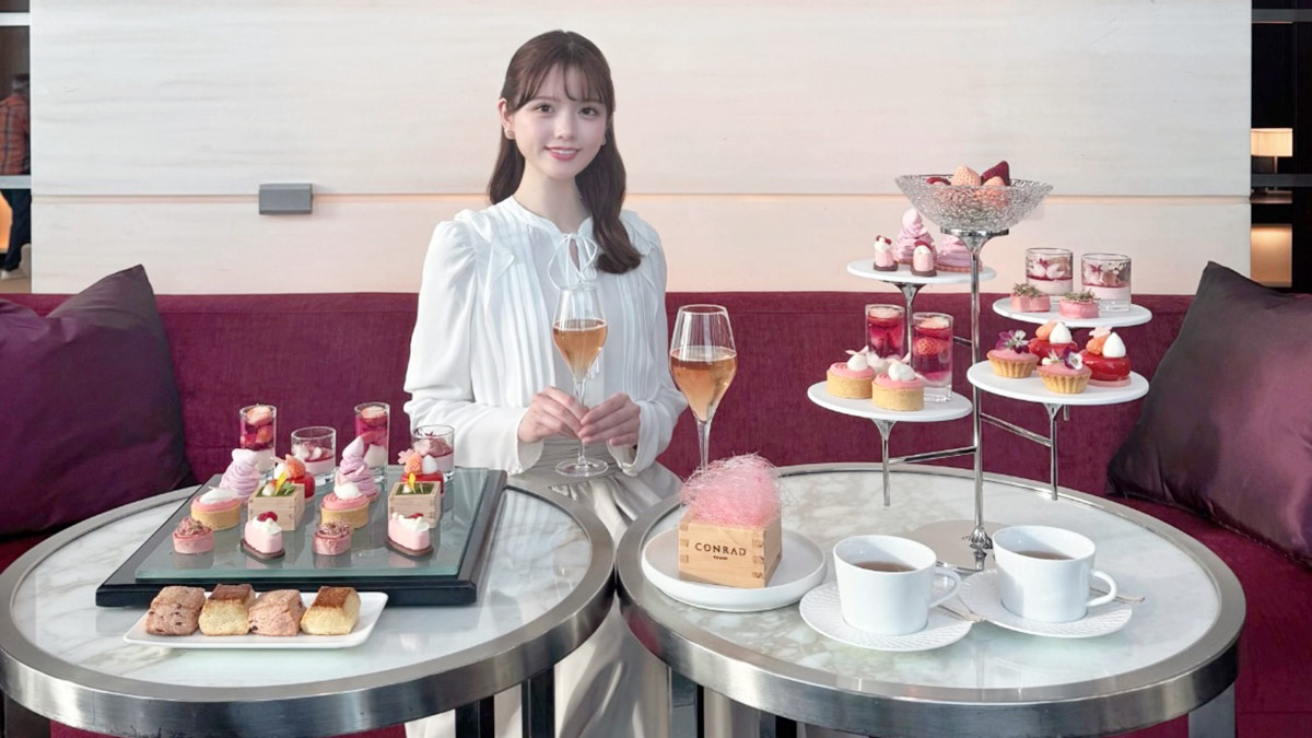 コンラッド東京「桜ストロベリー・アフタヌーンティー “ブルーム”」