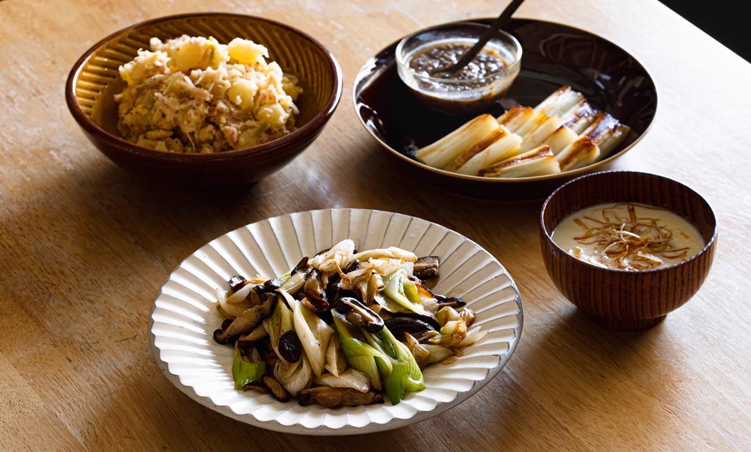 旬、レシピ、メニュー、野菜、料理、調理法、鳥取県、大山町、長ネギ、ネギ