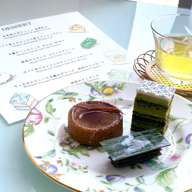 初夏を感じる涼しげなメニューがずらり。今旬のお茶を存分に楽しめる