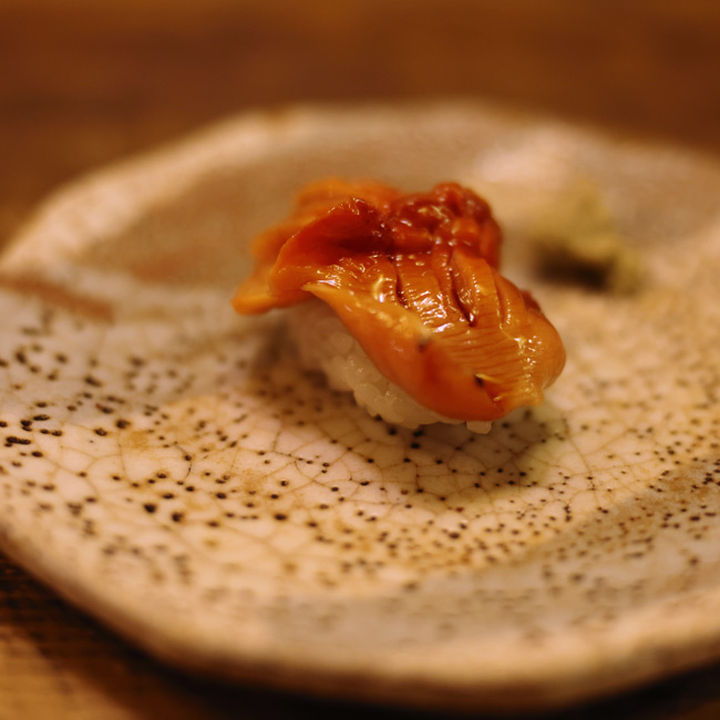 紀文寿司、貝、赤貝、握り