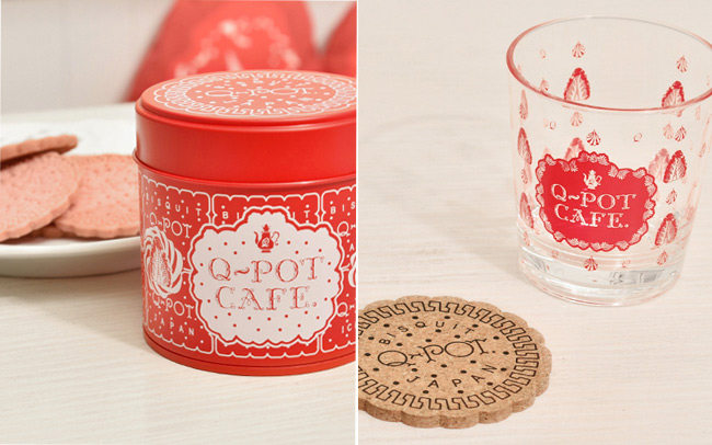 【2】Q-pot CAFE.「ミニクッキー缶＋アクリルグラス コースターセット」1名様