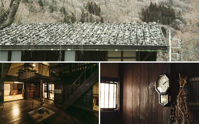 群馬、上野村、旧黒澤家住宅、板葺き石置き屋根