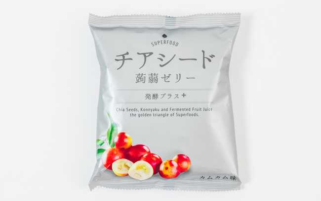 「チアシード蒟蒻ゼリー発酵プラス カムカム味」378円