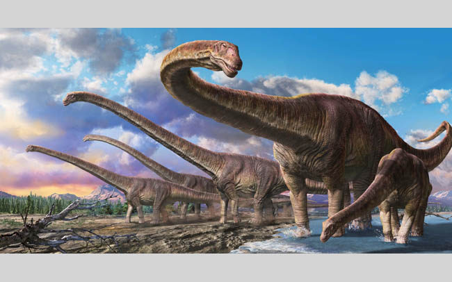 2.ルヤンゴサウルス　環境復元画