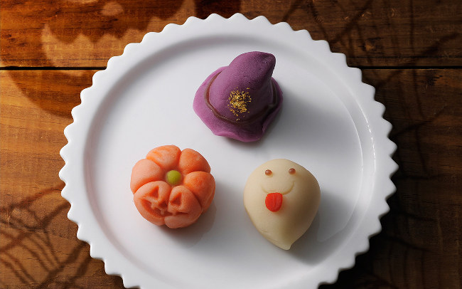 三越限定！かわいい3種のハロウィン和菓子